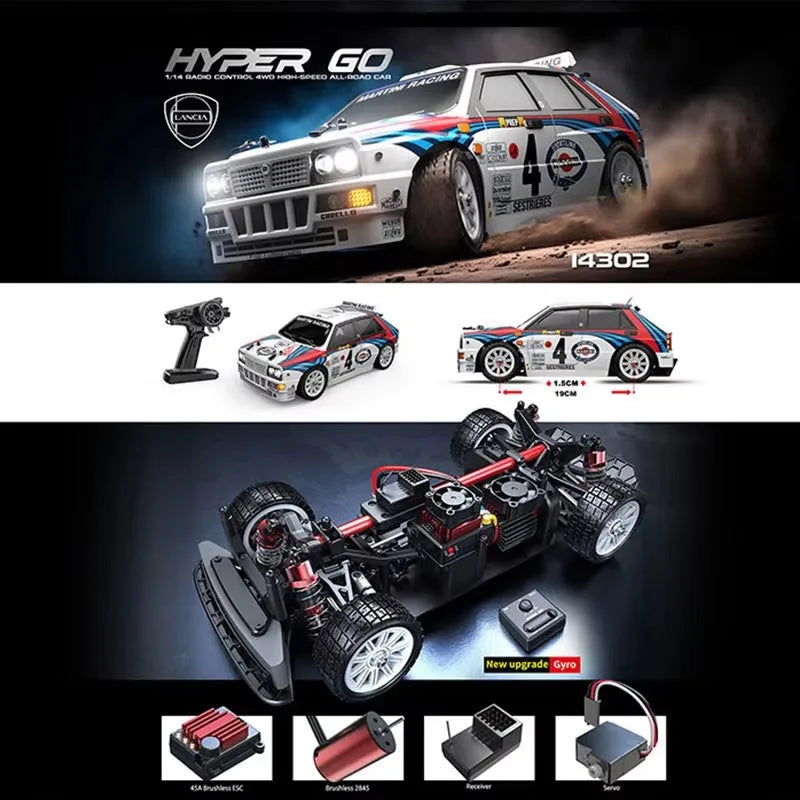 MJX Hyper Go 14304 14302 14303 1/14 4WD RC Car 65km/h Brushless 2.4G Remote Control Car Off-road High Speed RC Cars Truck Toy