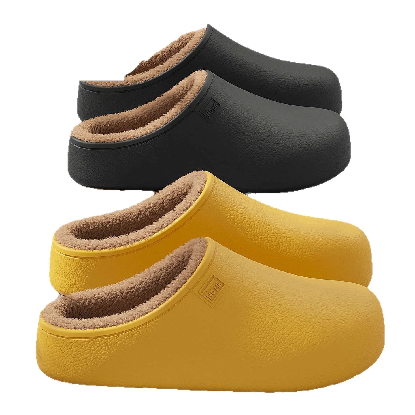 EVA waterproof slippers for autumn and winter, warm and non slip thick soled slippers