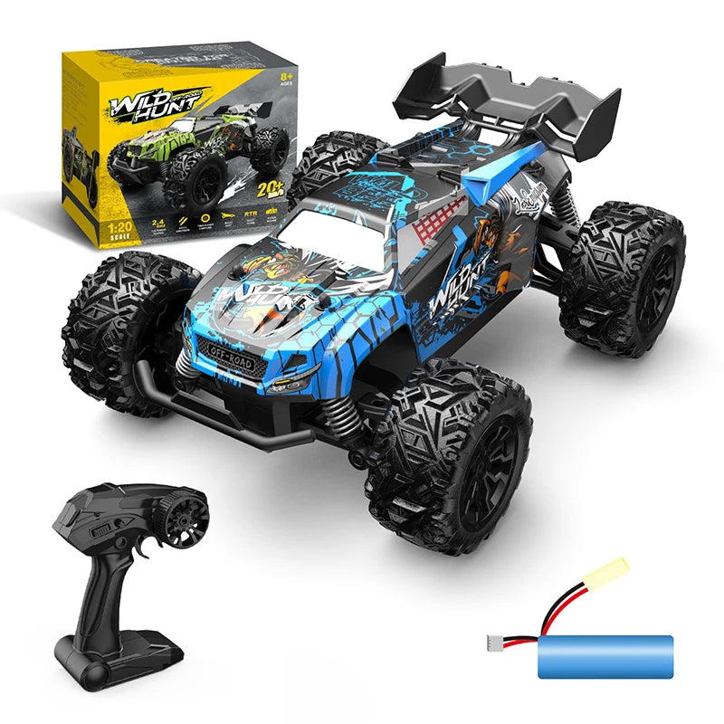 1:20 Off Road RC Car 4WD All Terrain RC Monster Truck, 2.4G High Speed with LED Light, Top Birthday Christmas Gift Toy for Boys
