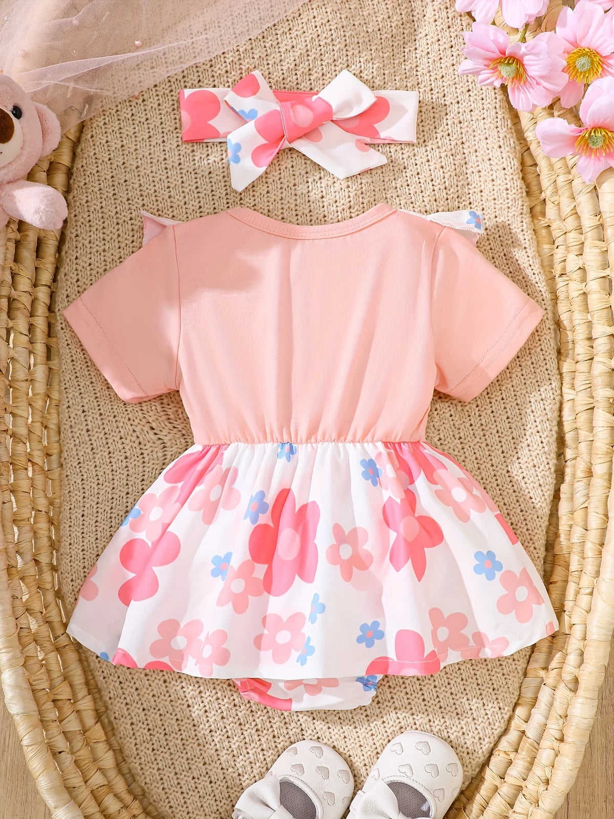 Two-Piece Set of Baby Girl Casual Dresses for Spring and Summer
