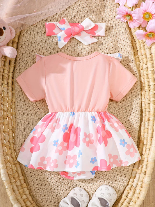 Two-Piece Set of Baby Girl Casual Dresses for Spring and Summer