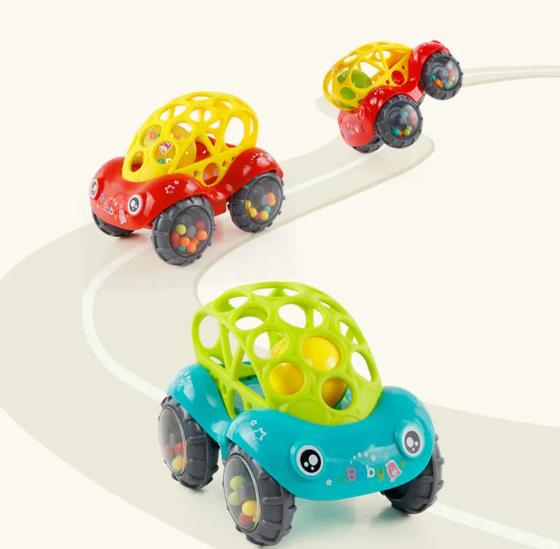 Baby Car Toys for 6 12 Months Friction Car Infant Soft Rubber Inertial Push and Go