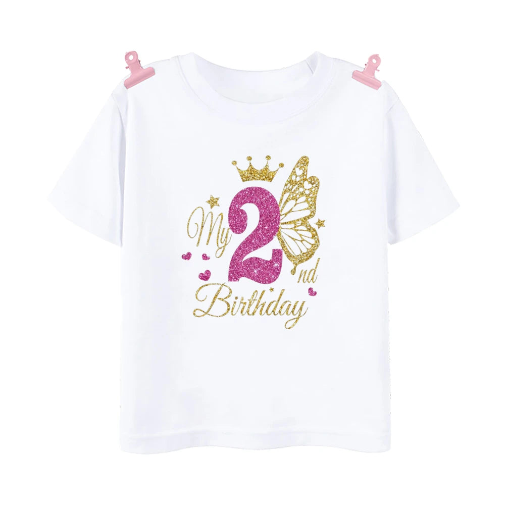 María Girls Birthday Wild Tee Girls Party T Shirt Butterfly Printed Clothes Kids - GuGuTon baby store - Baby Fashion - Toddlers Outfits - Babies Outfits - Toddler Clothes - Kids Clothing - Newborn Clothes - Newborn Wear - Kids Wear - Trending Clothes - Trending Outfits - Fall Fashion - Winter Fashion - Girls Clothes - Boys Clothes - Babies Wear - Kids Accessories - KidsWear - Summer Clothes - Summer Fashion - Summer Trend - Falls Sweaters - Tops - Bottom - Jeans - Blouse - Dresses - Newborn Dresses - Toys