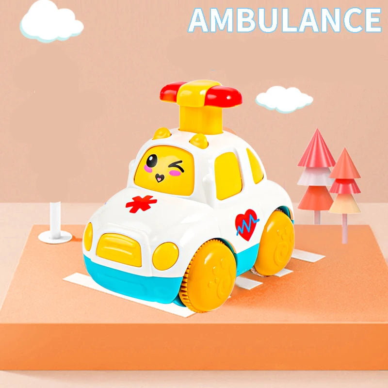 Baby Toy Cars for 1 2 3 Years Boy Gift Press and Go Cartoon Truck Educational Toys Pull Back Cars Toys for Toddlers 12 18 Month