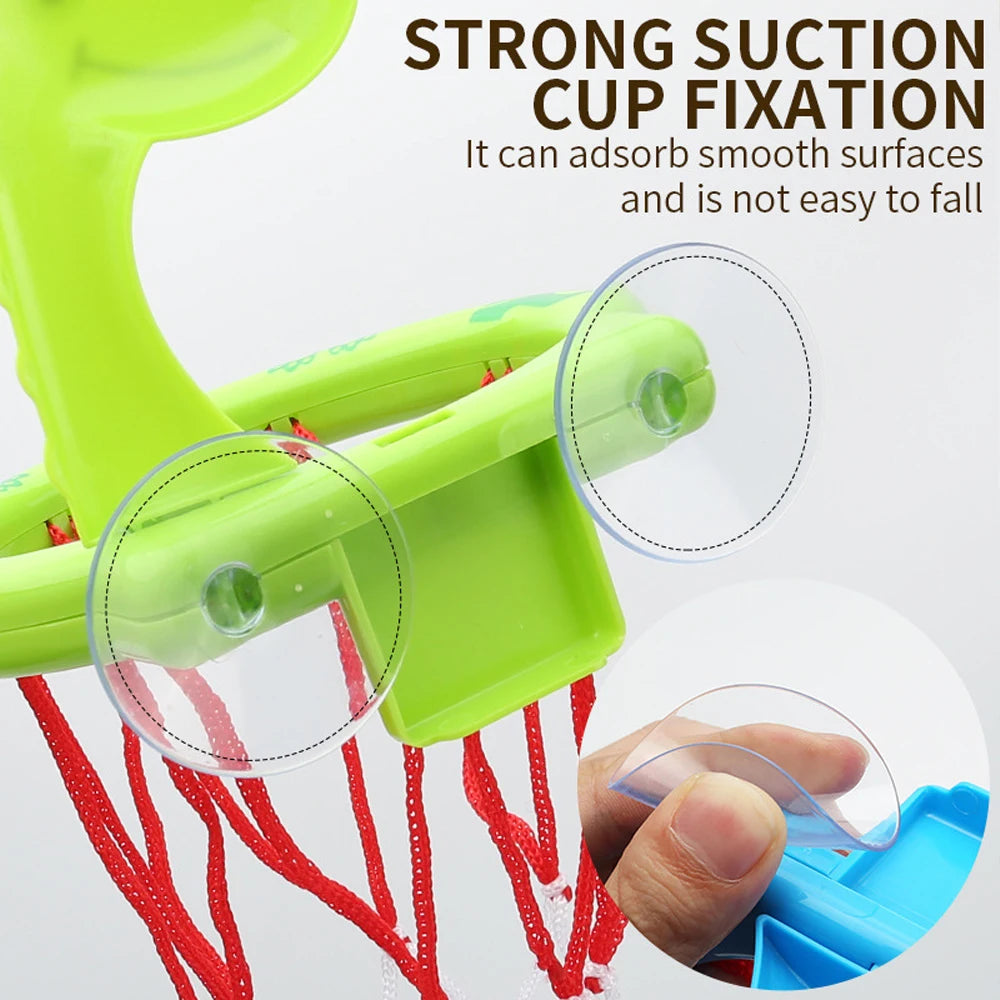 Baby Bath Toy Children Water Play Toys Set Bathroom Bathtub Suction Cup Shooting Basketball Hoop