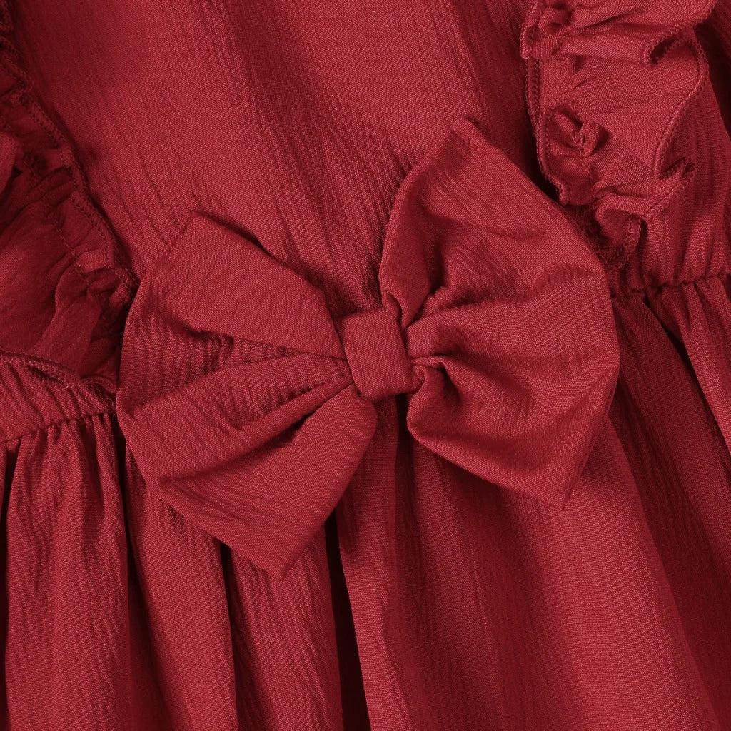 Della Christmas Dresses for Baby Girls - Long Sleeved with Bow