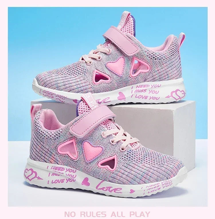 Girls Sneakers Kids Summer Light Mesh Casual Shoes Children Autumn Breathable Tenis