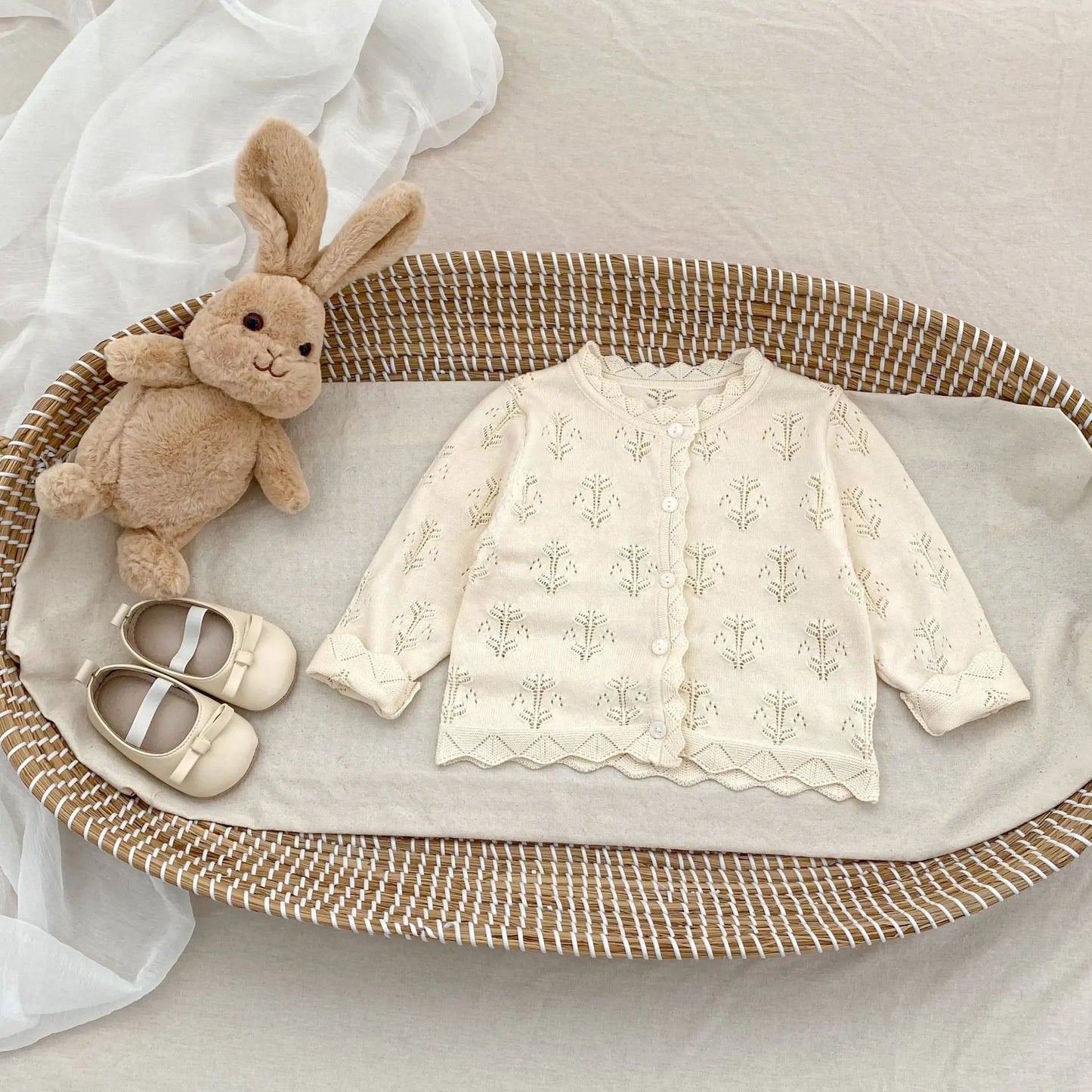 Trina Delicate Baby Cardigan Long Sleeved Top