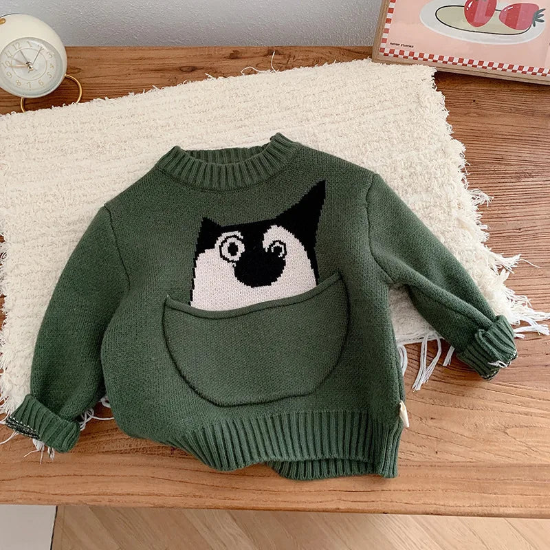 Xander Pullover Cartoon Clothes Top Children Knitted Swaeter