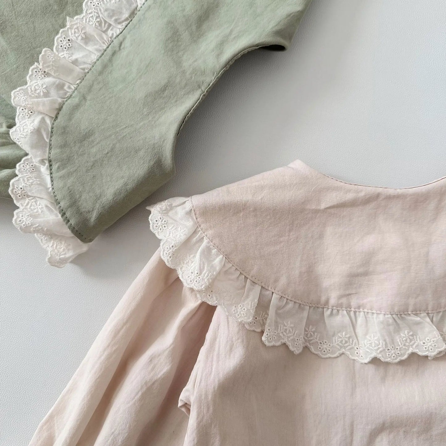 Ernestina Lapel Long Sleeves Infant Cotton Top