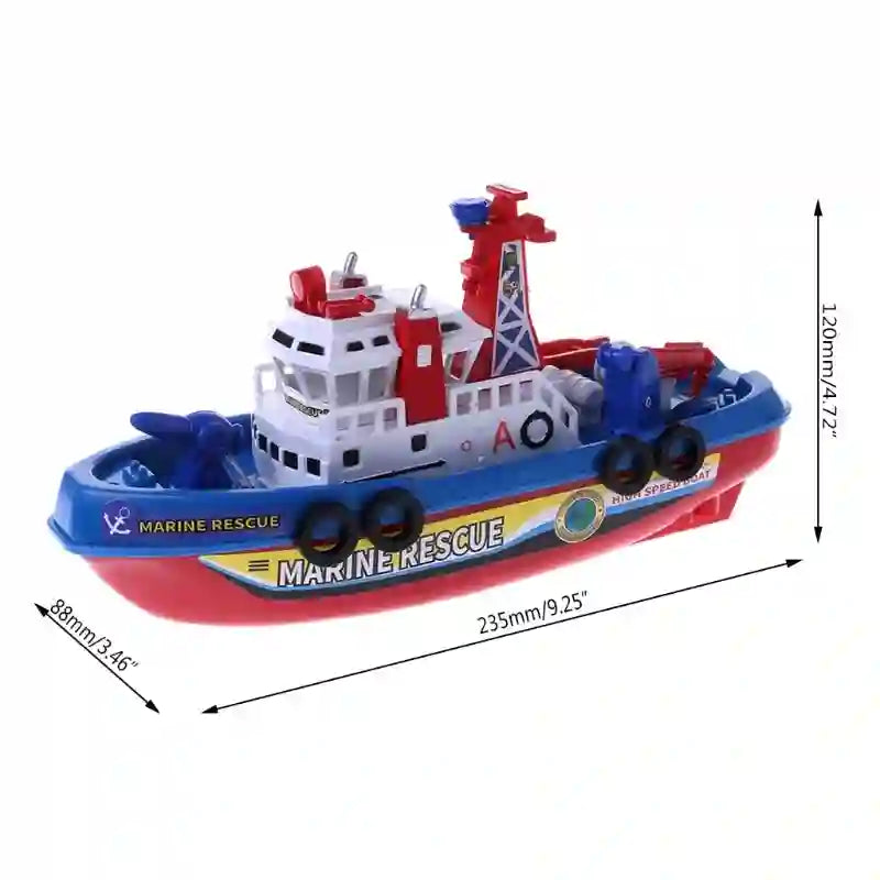 Electric Marine Rescue Boat Toy for Kids - Fast Speed Light