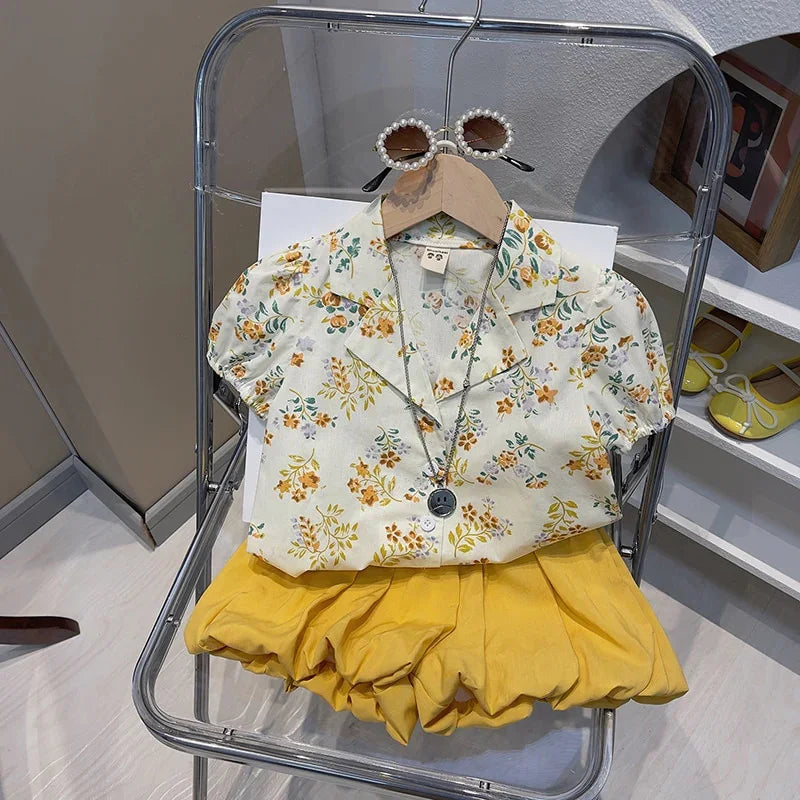 Angelica Girls Clothing Summer Short Sleeve Children Two Piece Set - GuGuTon baby store - Baby Fashion - Toddlers Outfits - Babies Outfits - Toddler Clothes - Kids Clothing - Newborn Clothes - Newborn Wear - Kids Wear - Trending Clothes - Trending Outfits - Fall Fashion - Winter Fashion - Girls Clothes - Boys Clothes - Babies Wear - Kids Accessories - KidsWear - Summer Clothes - Summer Fashion - Summer Trend - Falls Sweaters - Tops - Bottom - Jeans - Blouse - Dresses - Newborn Dresses - Toys