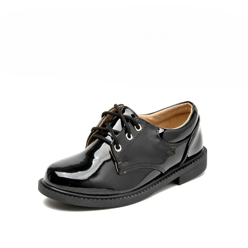 Boys Leather School Shoes British Style Black Soft Sole Kids Formal Casual Performance Footwear Big Kids New Autumn Spring