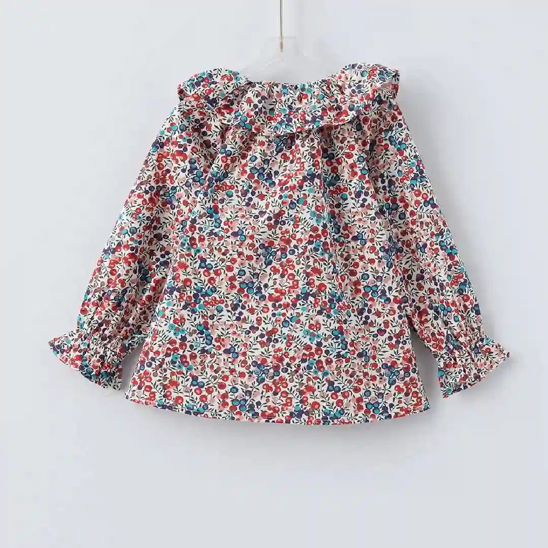 Wendy Ruffles Princess Cotton Long Sleeve Top