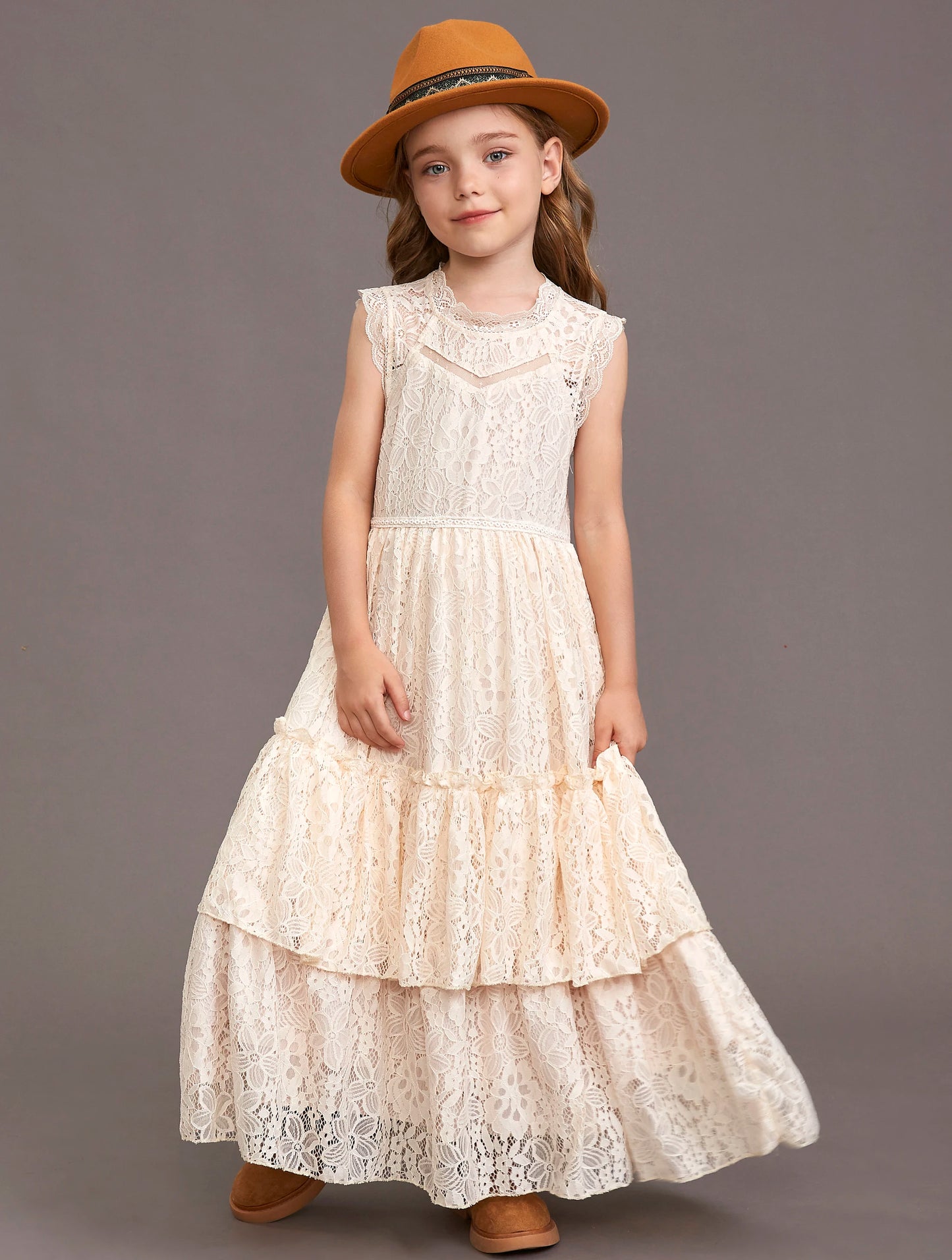 Summer Mesh New Print Lace Skirt Lace Wedding Flower Breathable Dress