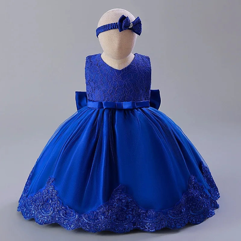 Baby Girl Dress, Little Princess Lace Color-block Baby First Year Old Summer Baby Dress