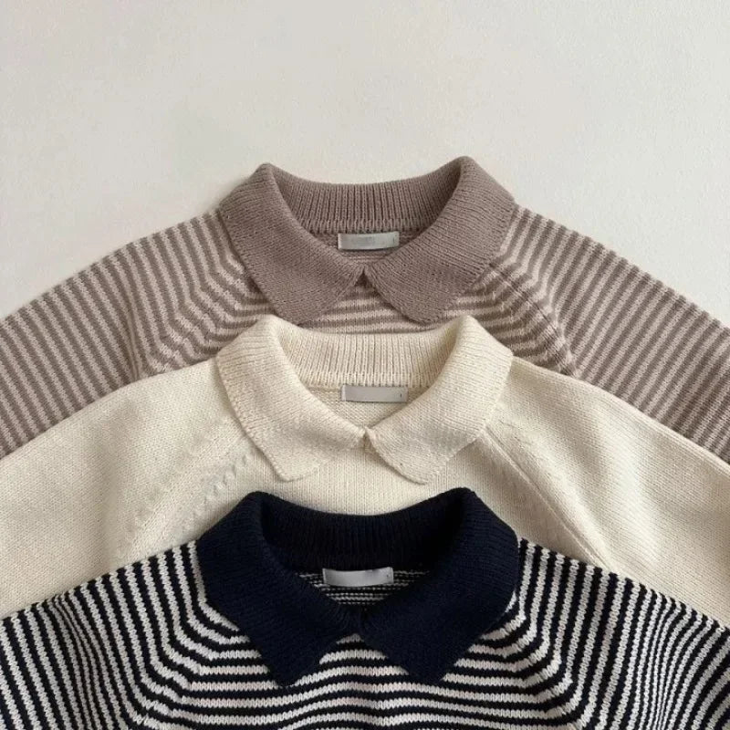 Liam Autumn Thicken Stripe Warm Sweaters