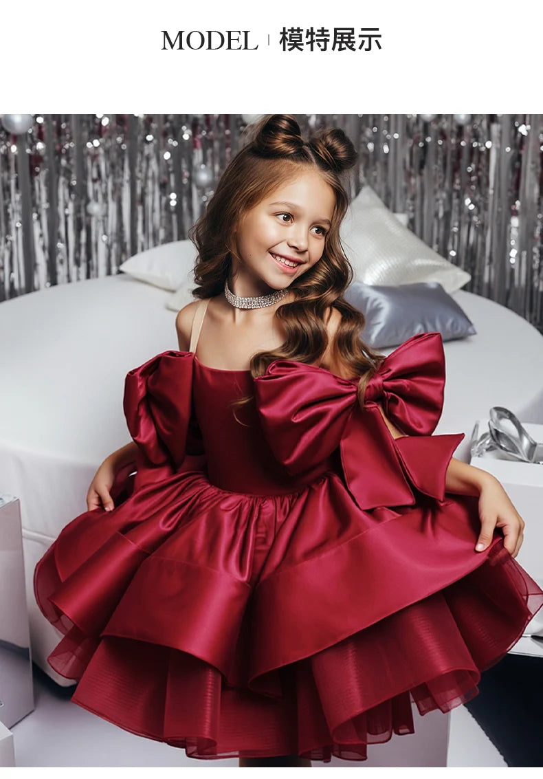 Girls' Christmas Dress, Birthday Party Dress, Important Holiday Ball Gown, Flower Girl Dress