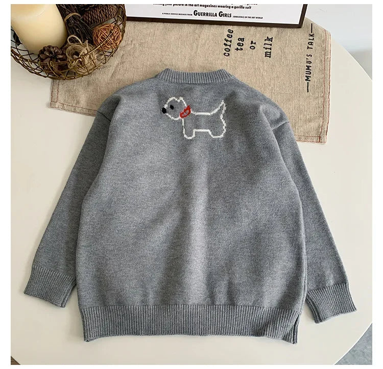 Walter Cute Puppy Boys O-Neck Sweater