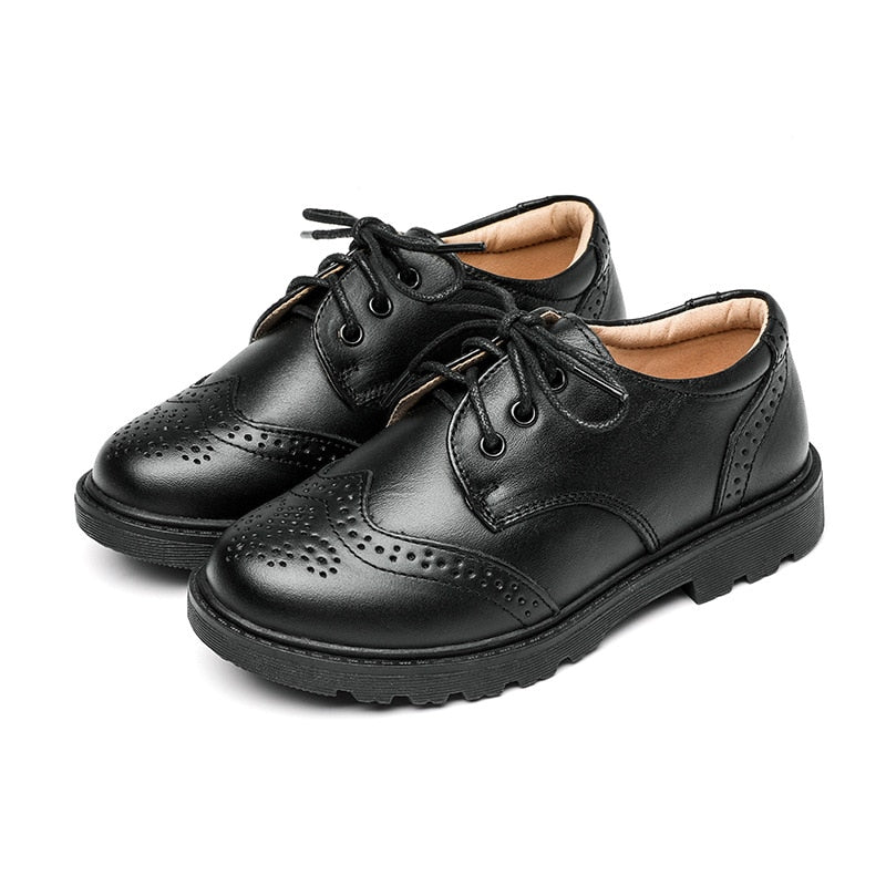 Boys Hollow Out Formal Shoes Leather for Party - GuGuTon