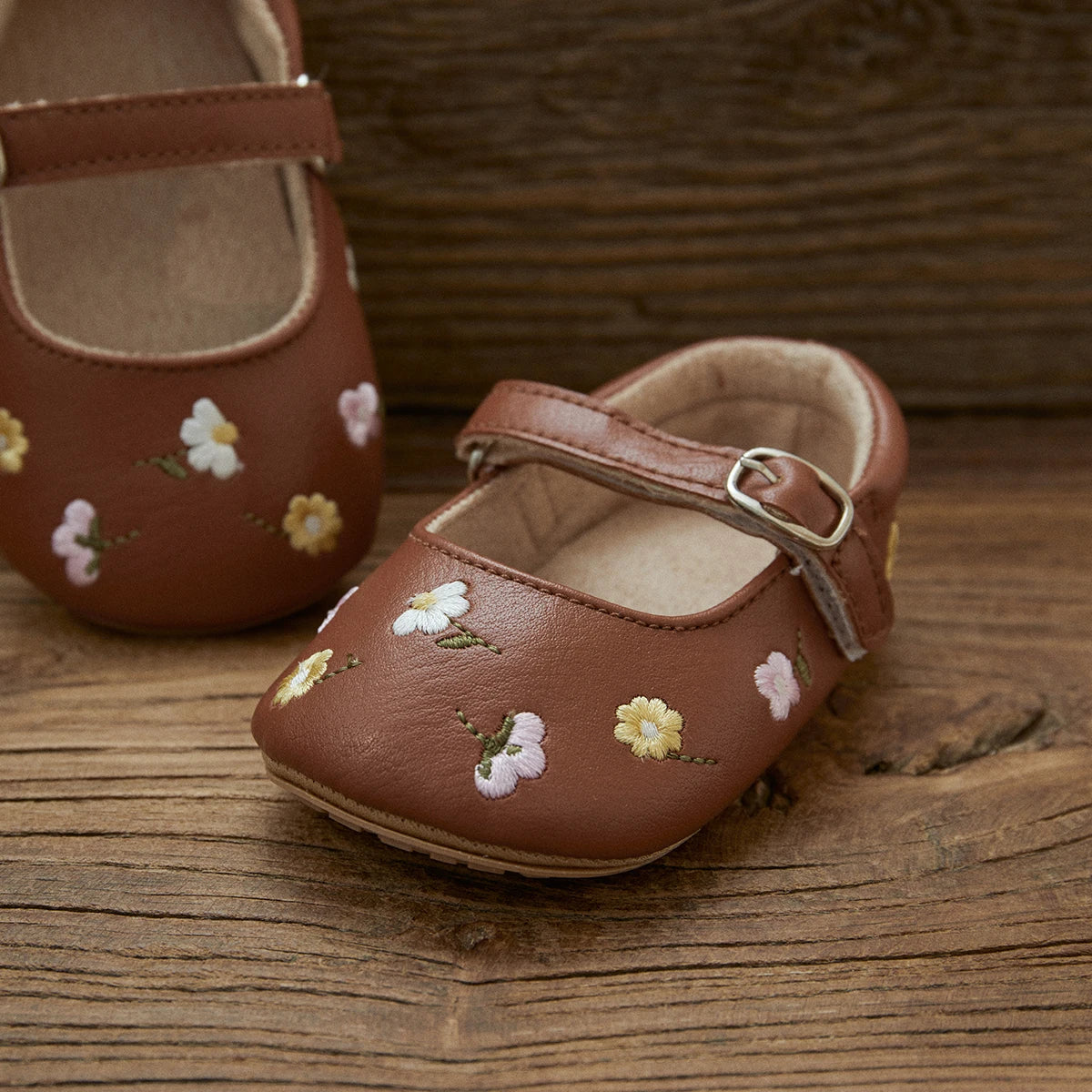 ma&baby 0-18M Baby Girl Shoes Newborn Infant Toddler First Walkers Floral Embroidery Shoes