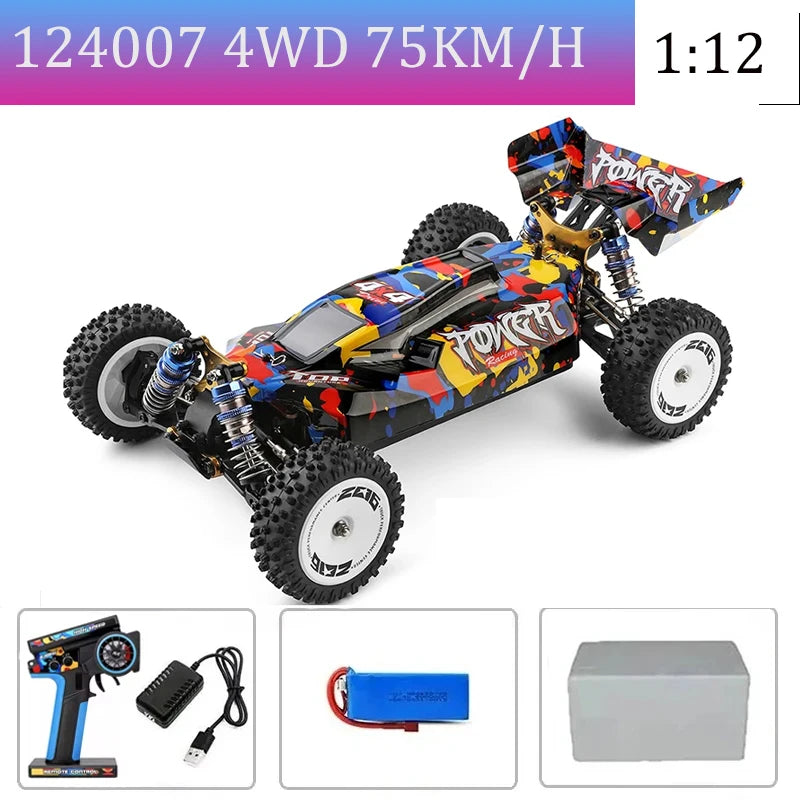 WLtoys144010 4WD Model with A Top Speed of 75 Km/h 1:14 Scale, High-speed Remote-controlled Off-road Drifting Racing Car for Boy