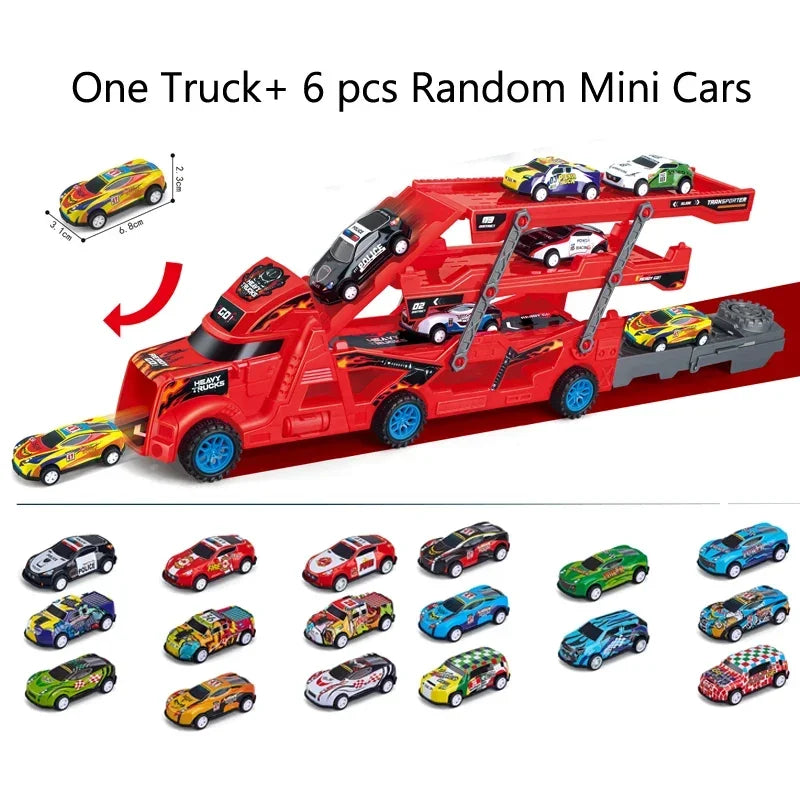 Large Kid Truck Deformation Transporter Car Toys Models