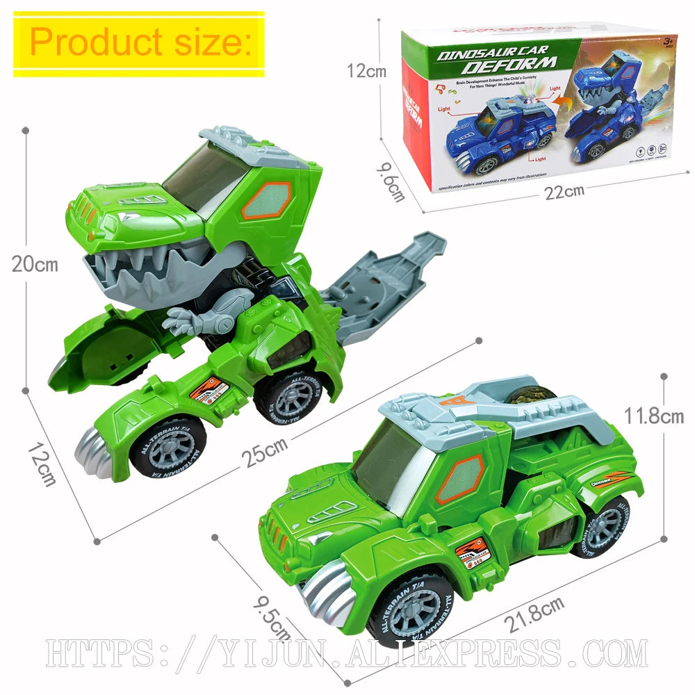 Transforming Dinosaur Car Toy for Kids 4-6 Years