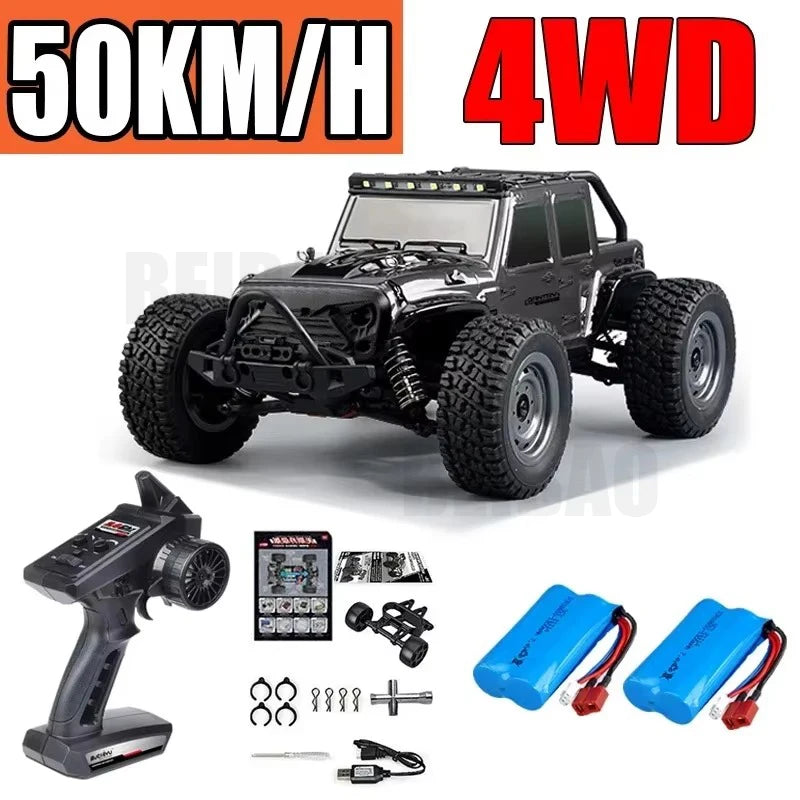 Rc Cars 1/16 16103Pro 50km/h or 75km/h with LED  Brushless Moter 4WD Off Road 4x4 High Speed Drift Monster Truck Kids Toys Gift