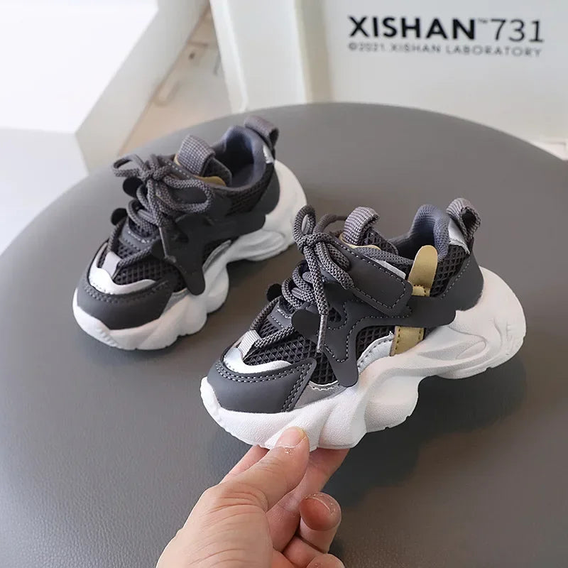 2024 Children's Sneakers Boy Spring Autumn Kids School Basketball Shoes Fashion Girls Causal Walking Shoes Breathable Non-slip