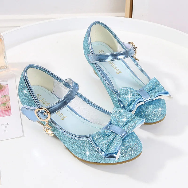 Girls Sandals Rhinestone Butterfly Latin Dance Kids Shoes