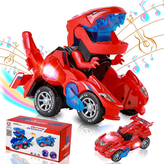Transforming Dinosaur Car Toy for Kids 4-6 Years