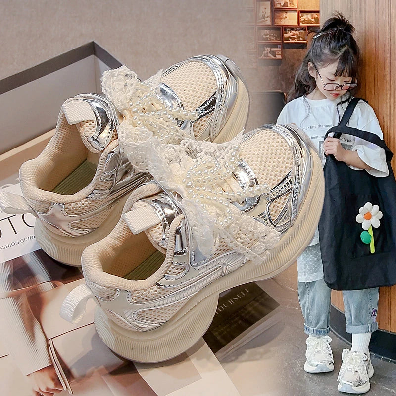 Girls' Sports Fashion Dad Shoes 2025 Spring