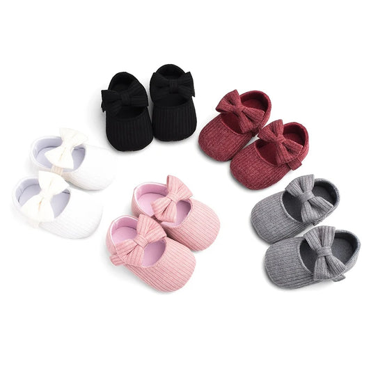 Baby Girl Flower Shape Shoes Knitted Knitting Soft Soles Non-slip Flowers