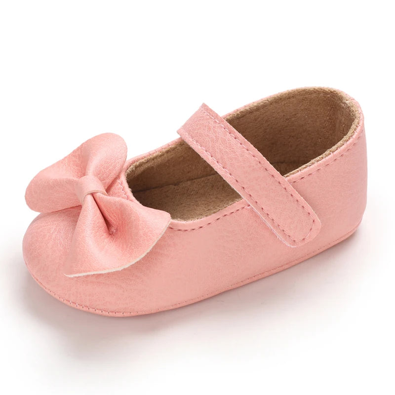 Baby Girl Casual and Comfortable Solid Color Mary Jane Shoes
