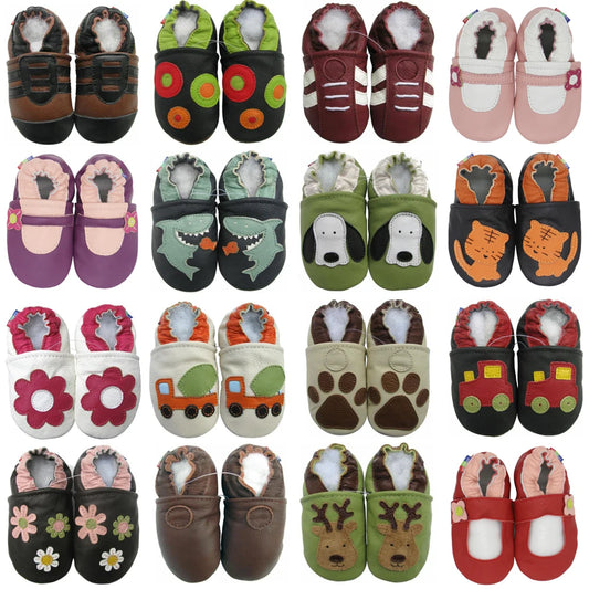 003Carozoo Newborn Baby Shoes Infant Shoes Slippers Soft Leather Baby Boys First-Walkers Girl Shoes