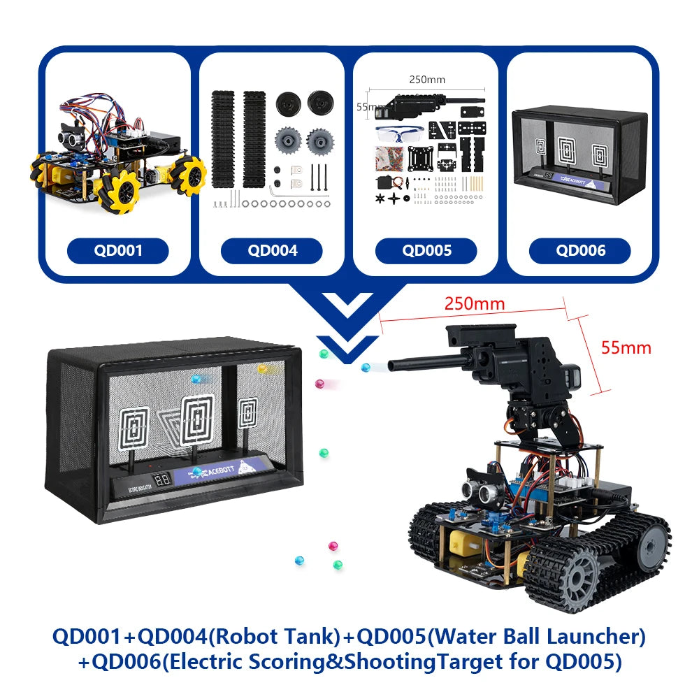 ACEBOTT Robot Car Starter Kit with ESP32 for Arduino Projects