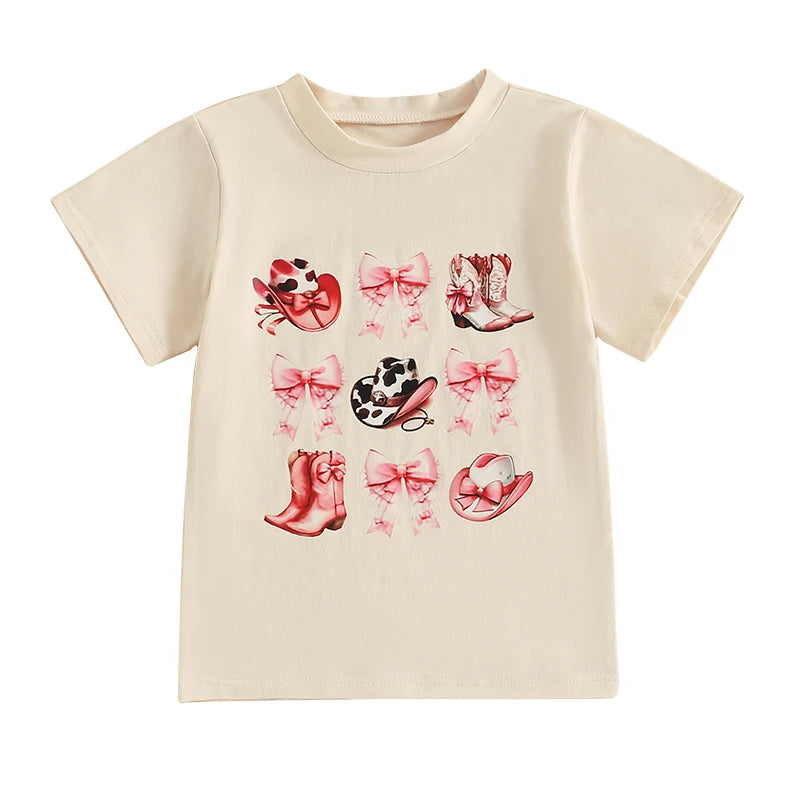 Sailyn Short Sleeve Funny Rodeo Graphic Tops