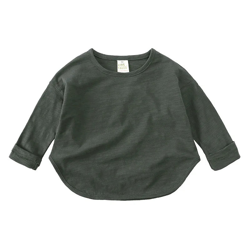 Alfredo Boy O-neck Solid Casual Long Sleeves Tees - GuGuTon baby store - Baby Fashion - Toddlers Outfits - Babies Outfits - Toddler Clothes - Kids Clothing - Newborn Clothes - Newborn Wear - Kids Wear - Trending Clothes - Trending Outfits - Fall Fashion - Winter Fashion - Girls Clothes - Boys Clothes - Babies Wear - Kids Accessories - KidsWear - Summer Clothes - Summer Fashion - Summer Trend - Falls Sweaters - Tops - Bottom - Jeans - Blouse - Dresses - Newborn Dresses - Toys