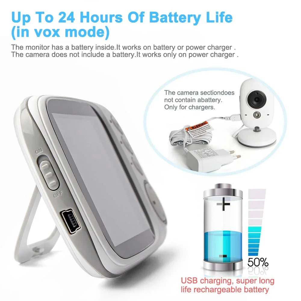 Video Baby Monitor 2.4G Two Way Audio Night Vision Video Surveillance - GuGuTon baby store - Baby Fashion - Toddlers Outfits - Babies Outfits - Toddler Clothes - Kids Clothing - Newborn Clothes - Newborn Wear - Kids Wear - Trending Clothes - Trending Outfits - Fall Fashion - Winter Fashion - Girls Clothes - Boys Clothes - Babies Wear - Kids Accessories - KidsWear - Summer Clothes - Summer Fashion - Summer Trend - Falls Sweaters - Tops - Bottom - Jeans - Blouse - Dresses - Newborn Dresses - Toys