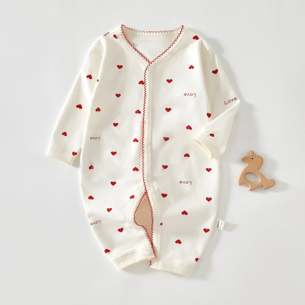 Analia Baby Clothes Jumpsuit with Love Printed Super Cute Outfit Long