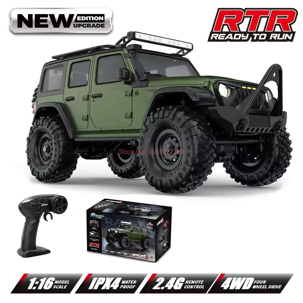 1:16 Scale Ford Bronco RC Rock Crawler Monster Truck 4WD High-Speed Electric Off-Road Toy Car for Boys Outdoor Gifts