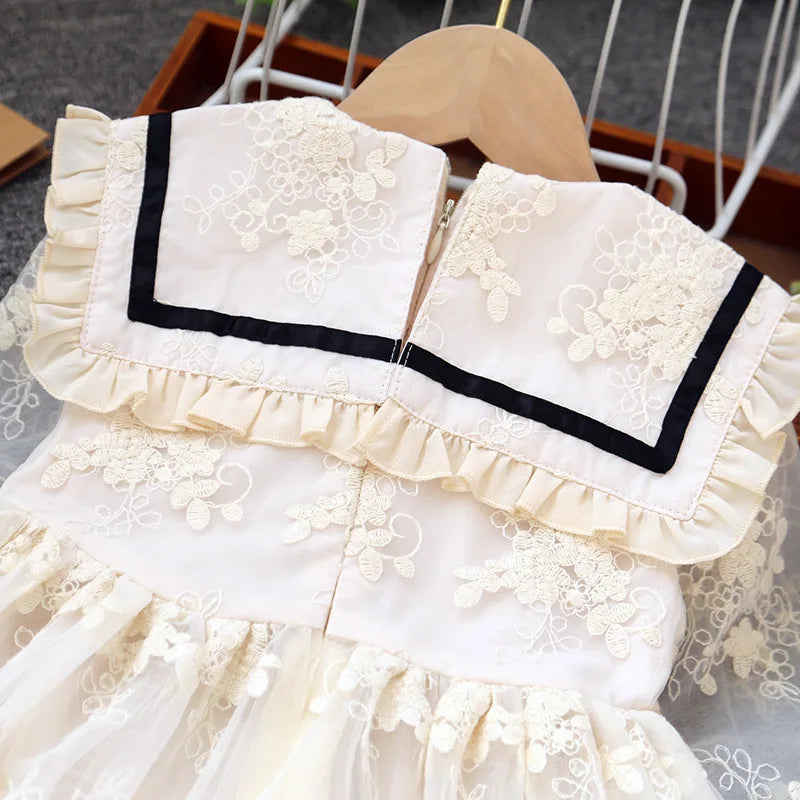 Girls Casual Dresses Girls Long Sleeve Lace Dress Tulle Princess Dress
