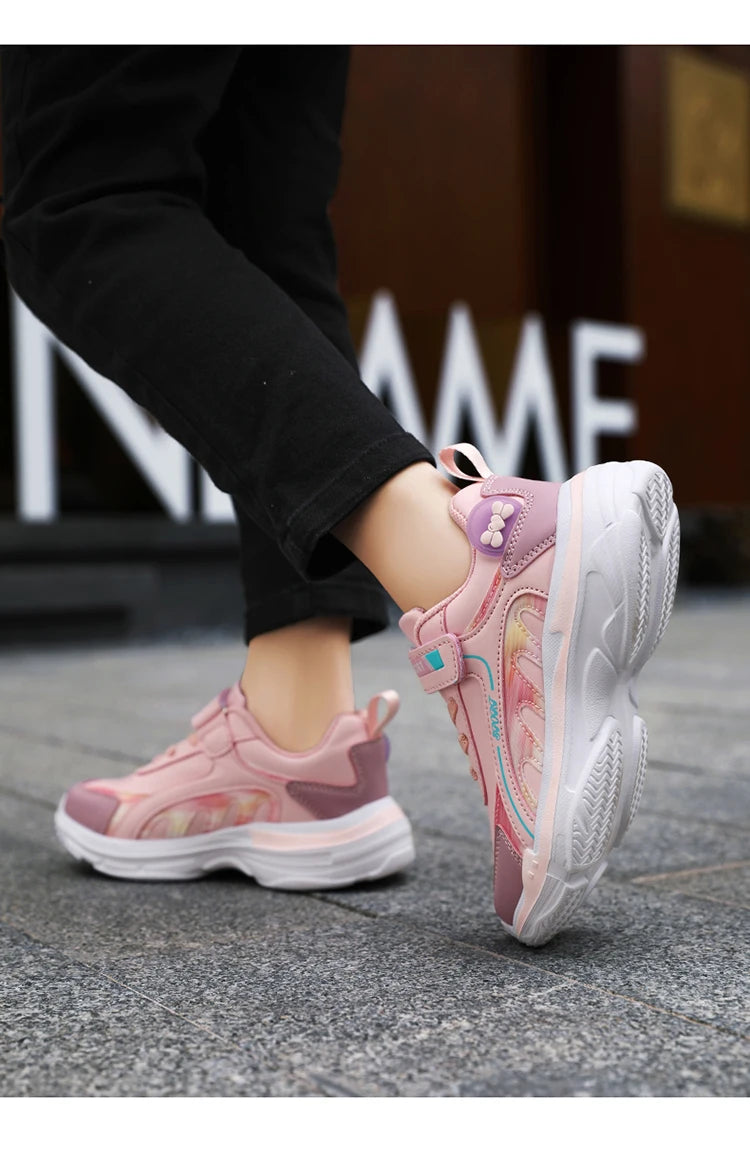 Fashion Children's Shoes Sneakers Girls Comfortable Sneakers Outdoor Non-Slip Running Shoes Tennis Shoes Light Casual Shoes