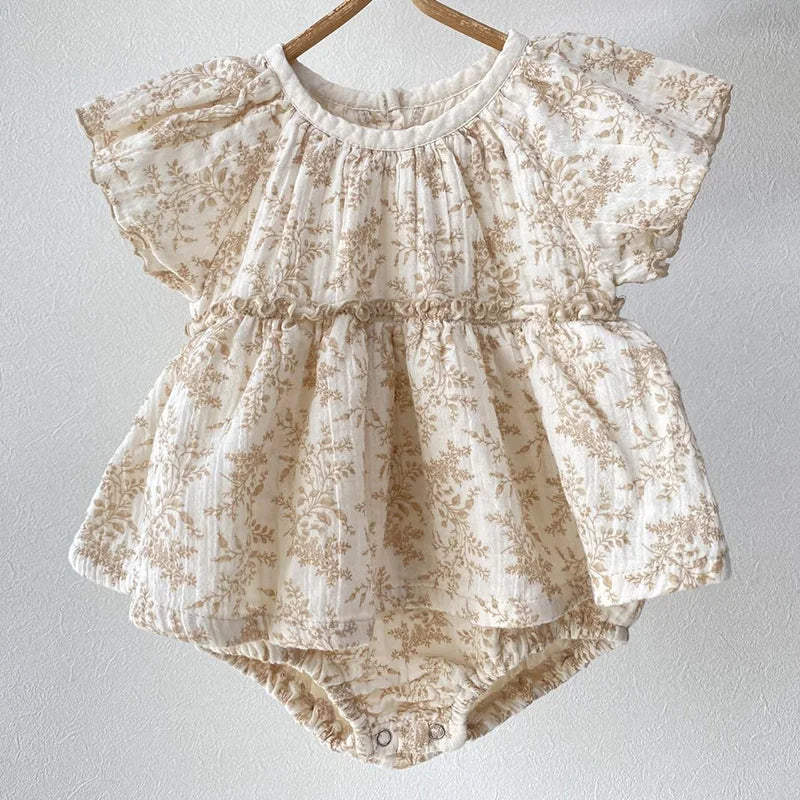 Printing Newborn Baby Girl Romper