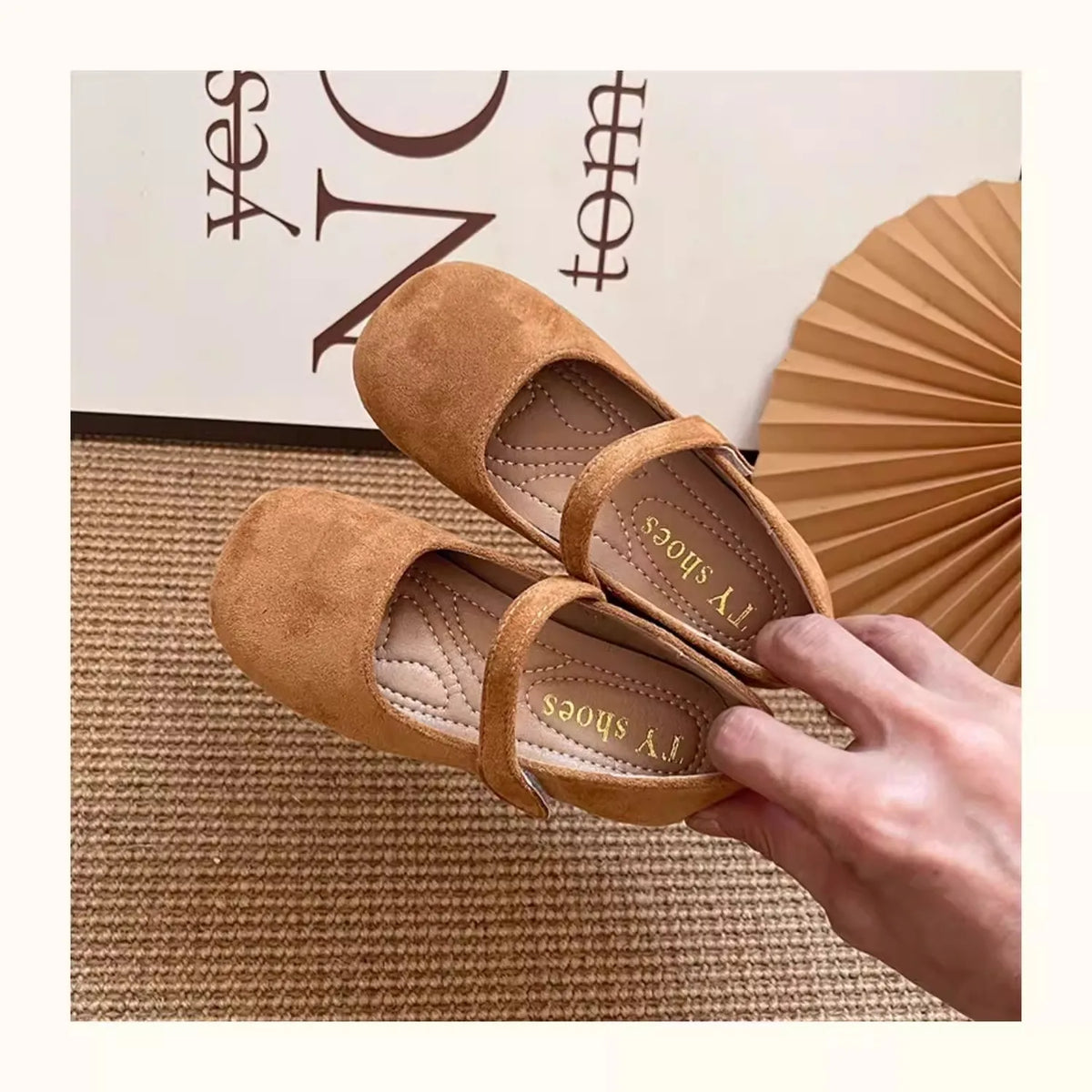 Spring Suede Mary Jane Shoes for Girls Vintage French Style Children Flat Shoe Easy Wear Adjustable Strap Children Shoes 23-35