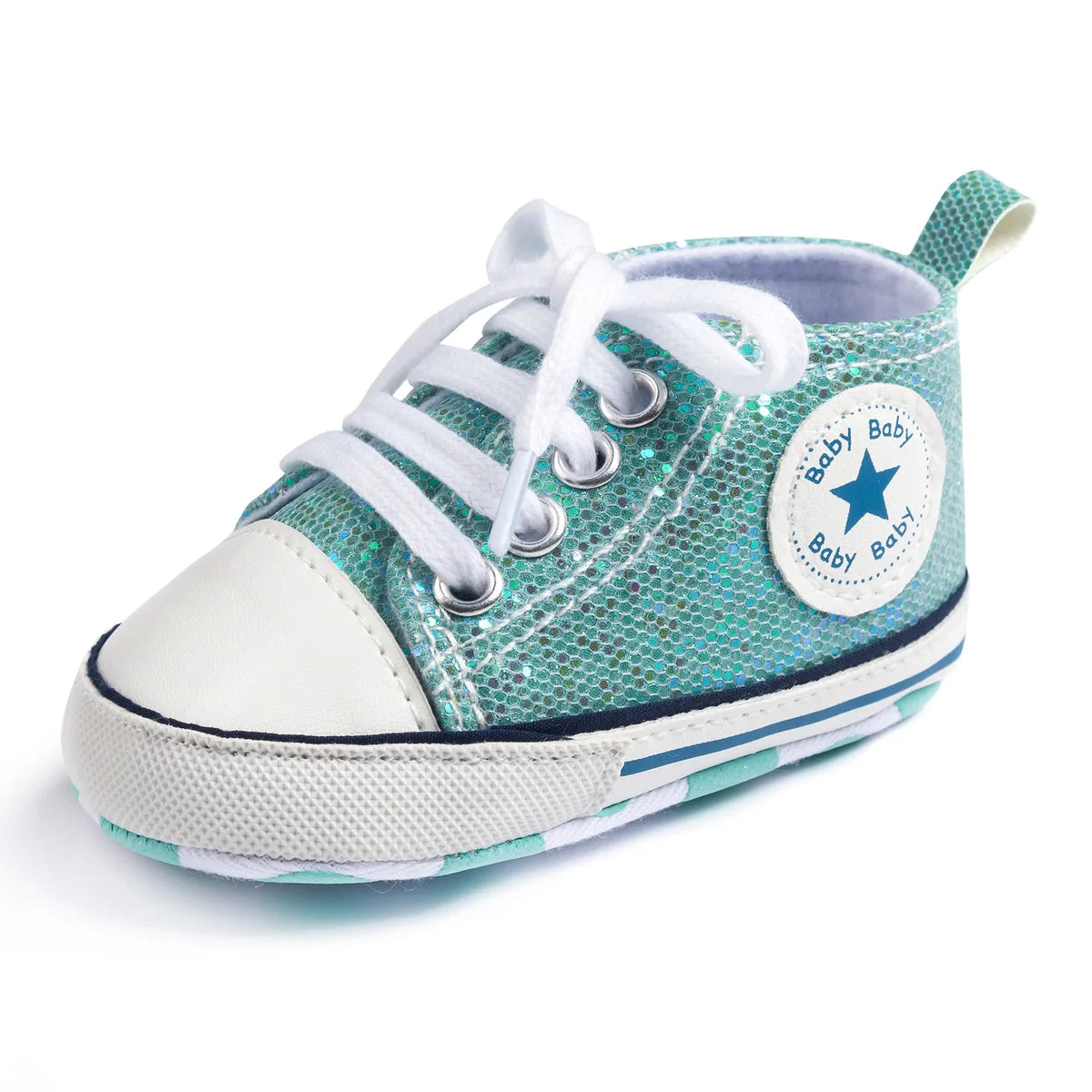Baby Step Shoes Baby's First Pair of Toddler Shoes Baby Canvas Shoes Breathable Non-slip Boys and Girls Lace-up Fashion Shoes