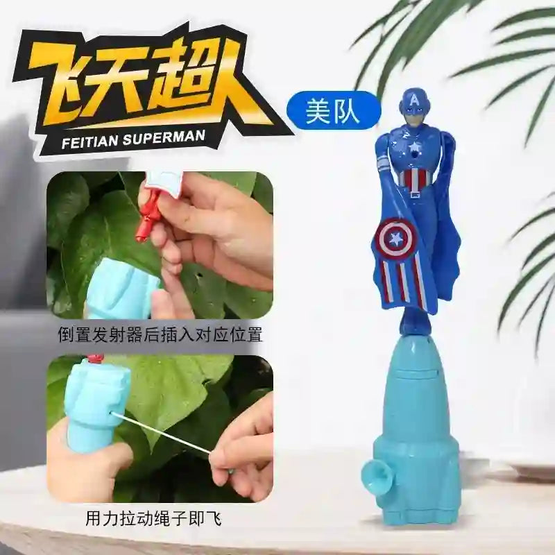 Spiderman Flying Toy - Bamboo Dragonfly Outdoor Toy