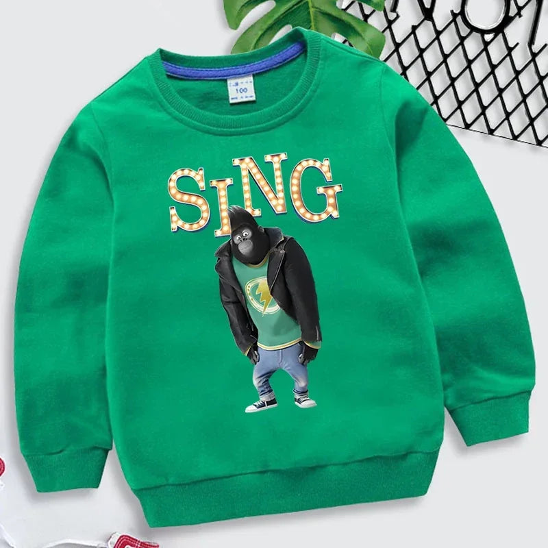Oliver Gorilla Sing Print Children Sweater - GuGuTon baby store - Baby Fashion - Toddlers Outfits - Babies Outfits - Toddler Clothes - Kids Clothing - Newborn Clothes - Newborn Wear - Kids Wear - Trending Clothes - Trending Outfits - Fall Fashion - Winter Fashion - Girls Clothes - Boys Clothes - Babies Wear - Kids Accessories - KidsWear - Summer Clothes - Summer Fashion - Summer Trend - Falls Sweaters - Tops - Bottom - Jeans - Blouse - Dresses - Newborn Dresses - Toys
