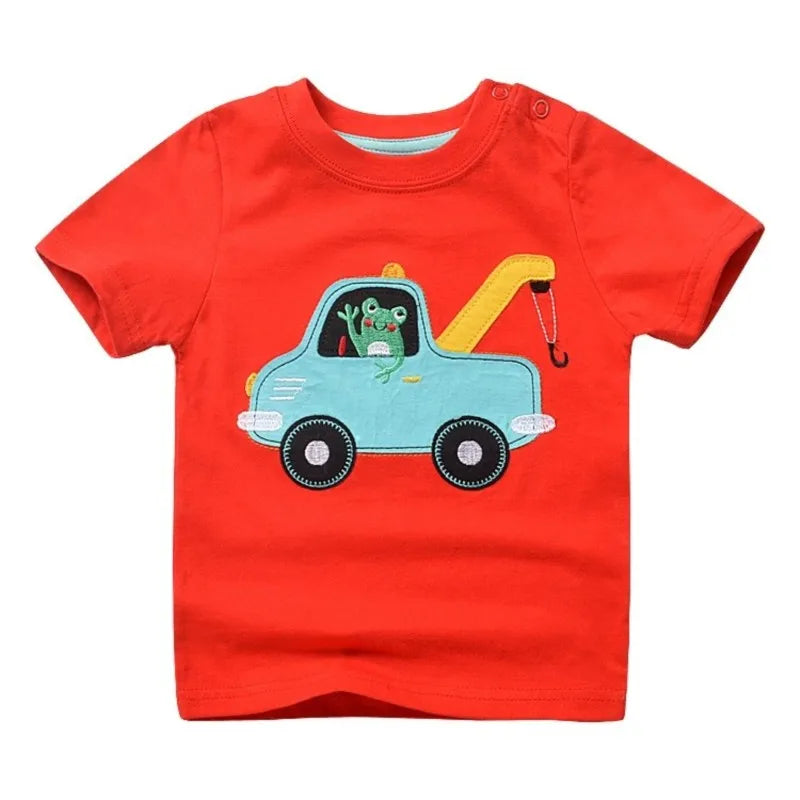 Richard Cartoon Printed Short Sleeve Tees - GuGuTon baby store - Baby Fashion - Toddlers Outfits - Babies Outfits - Toddler Clothes - Kids Clothing - Newborn Clothes - Newborn Wear - Kids Wear - Trending Clothes - Trending Outfits - Fall Fashion - Winter Fashion - Girls Clothes - Boys Clothes - Babies Wear - Kids Accessories - KidsWear - Summer Clothes - Summer Fashion - Summer Trend - Falls Sweaters - Tops - Bottom - Jeans - Blouse - Dresses - Newborn Dresses - Toys